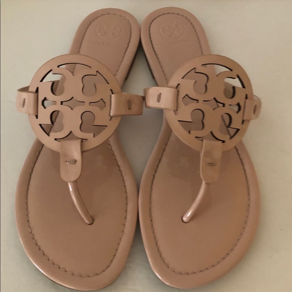Tory Burch Miller Logo Patent Sea Shell pink 9